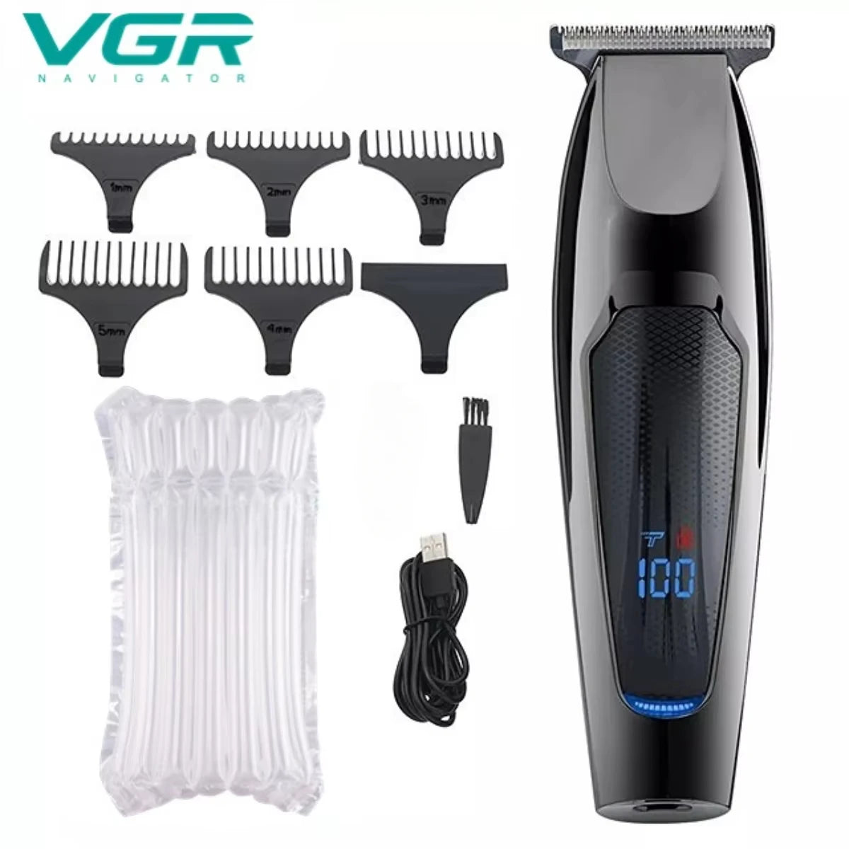 VGR Hair Trimmer Professional Hair Clipper LED Display V-070