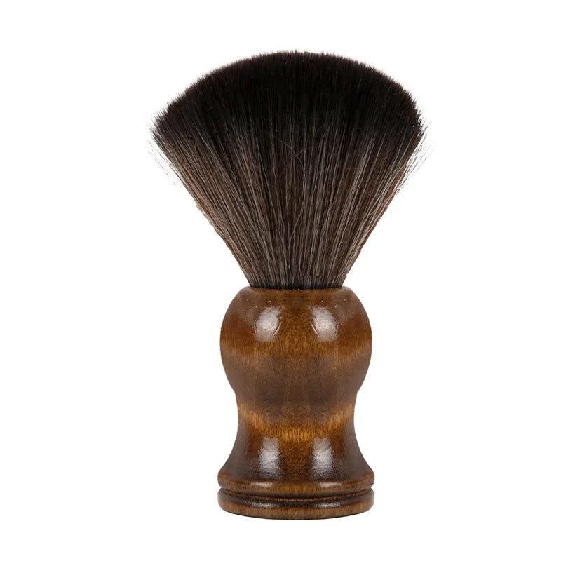 Wooden Shaving Brush for Men - Soft Nylon Bristles