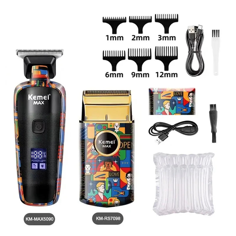 Kemei Electric Hair Clipper Shaver Km-MAX2092 KM-MAX5090 KM-RS7098