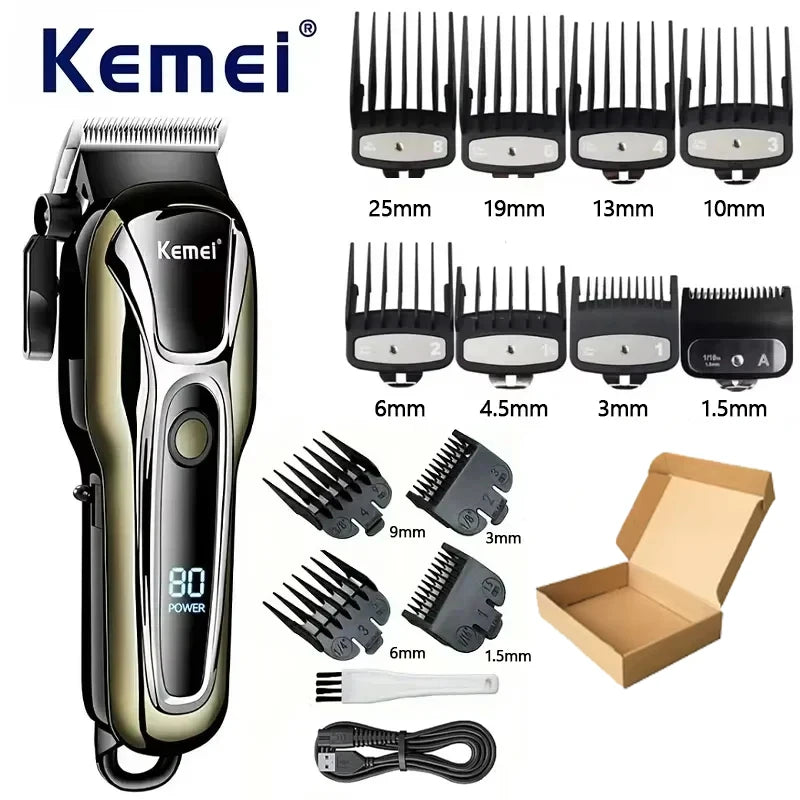 Kemei Hair Clipper Electric Hair Trimmer for Men Electric Shaver