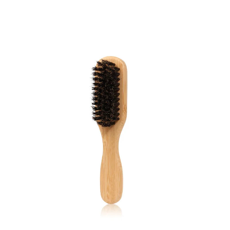 Men Beard & Hairstyling Brush With Bamboo & Boar Bristles