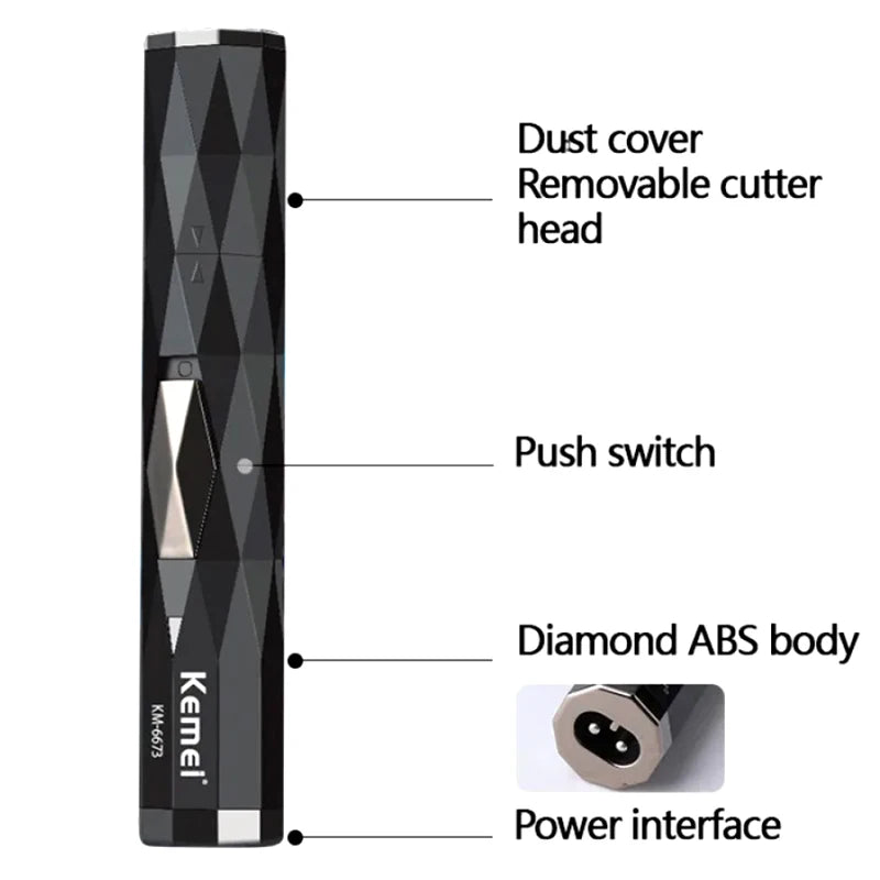 Kemei 2In1 Rechargeable Nose Hair Trimmer Hair Removal Machine