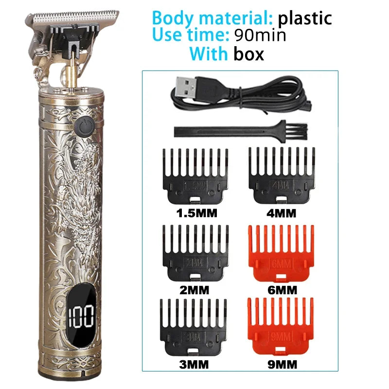 Electric Shaver for Men Digital Display Stainless Steel Cutter Head
