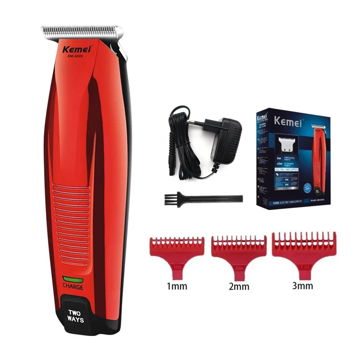 Professional Hair Clipper Cordless 0mm Baldheaded Beard Trimmer