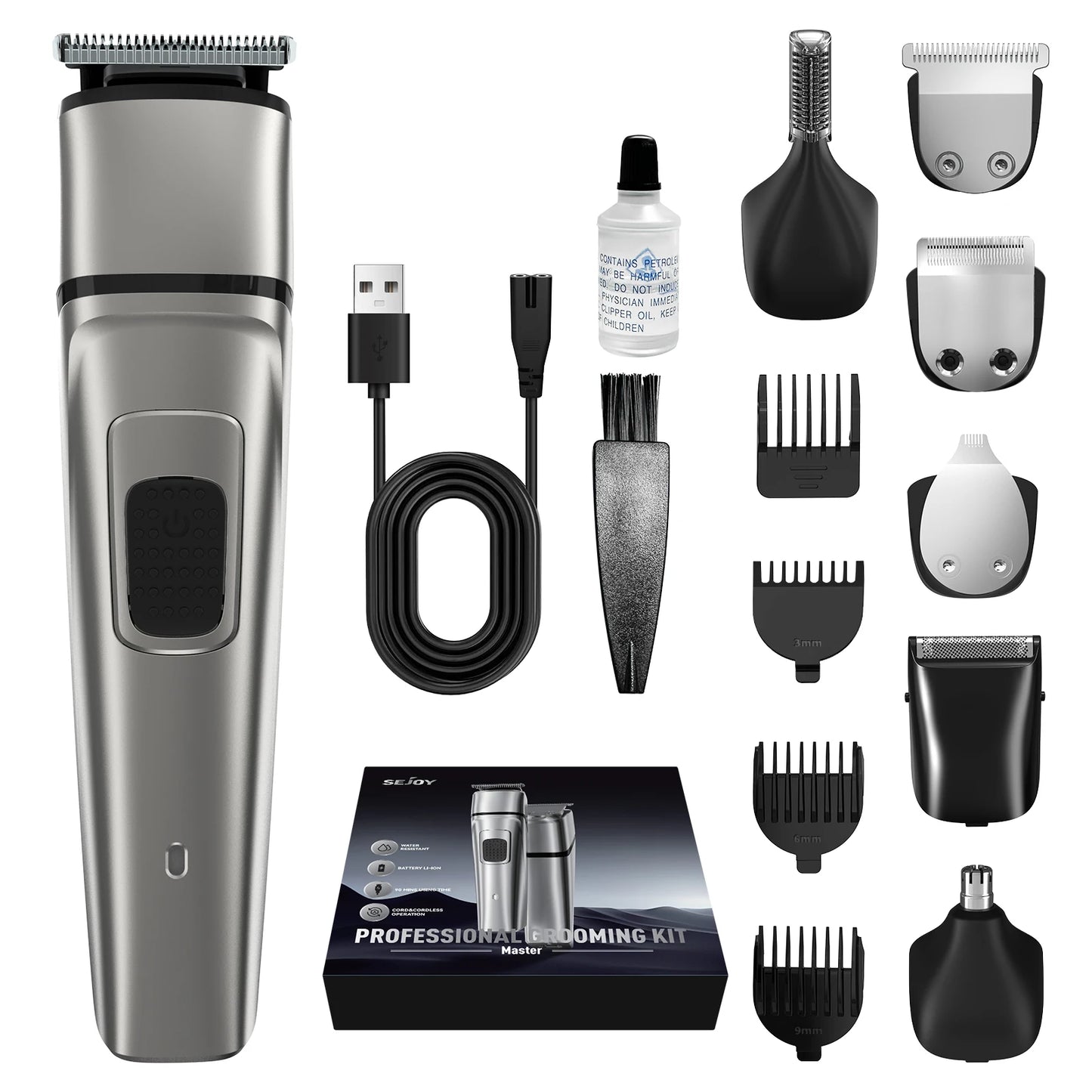 MASTER Men's Grooming Kit 5 In 1 Multifunctional Electric Hair Clippers