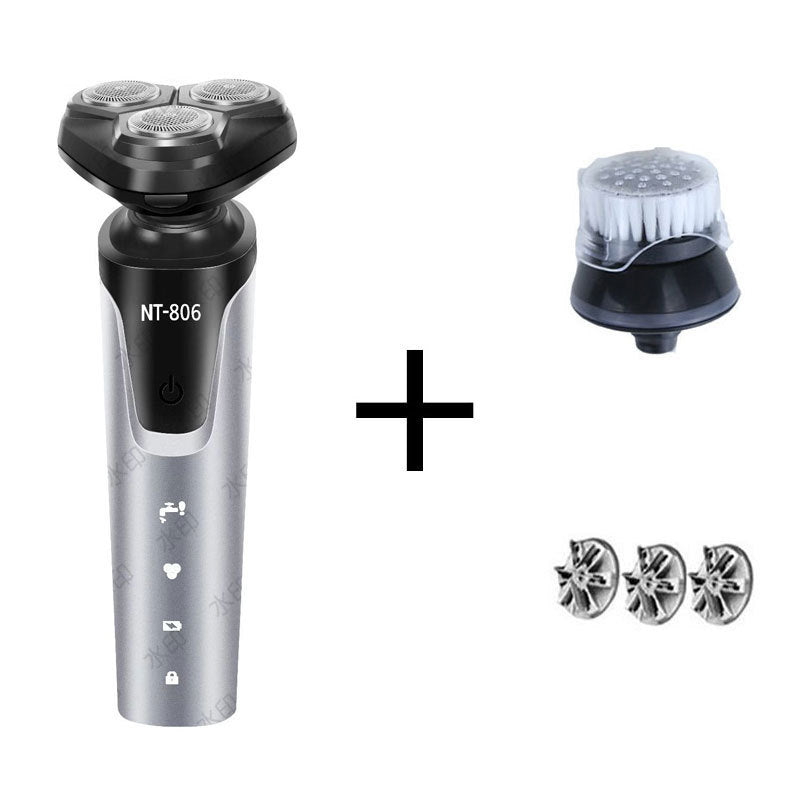 Grey Electric Shaver Function Rechargeable Washing