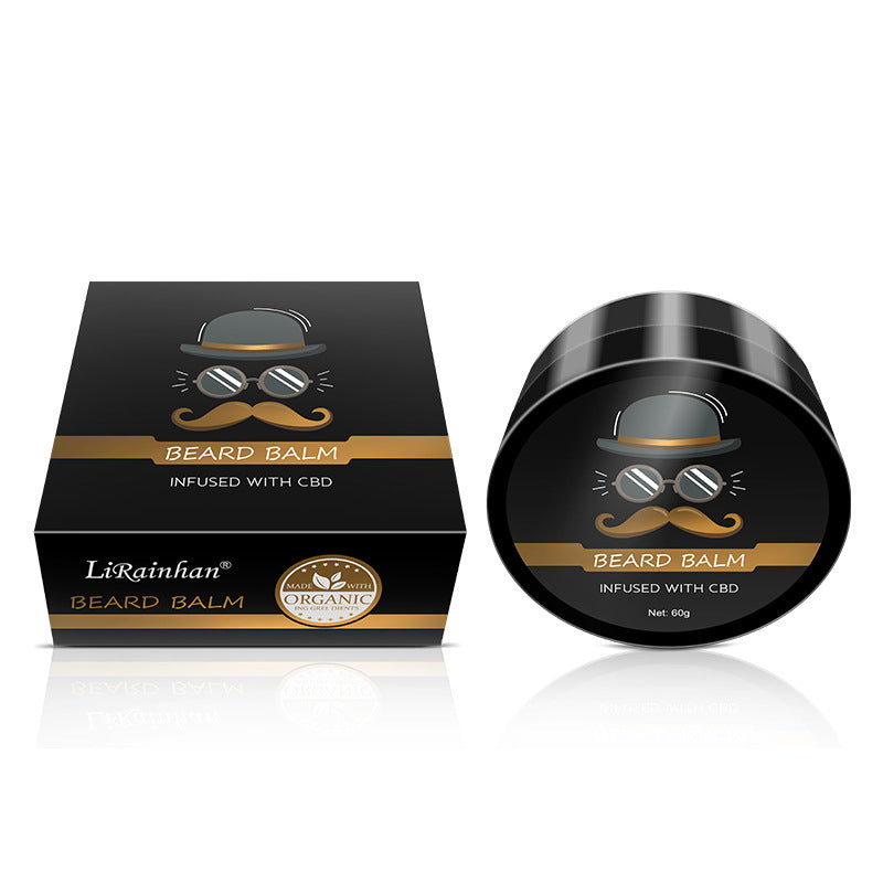 Beard Oil and Beard Cream Set 30ml Oil 60g Balm with Vitamin E Plant Extracts Moisturize Soften Promote Growth