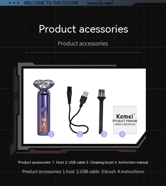 Same Electric Shaver KM-1941 Automatic Gift Box Factory Price