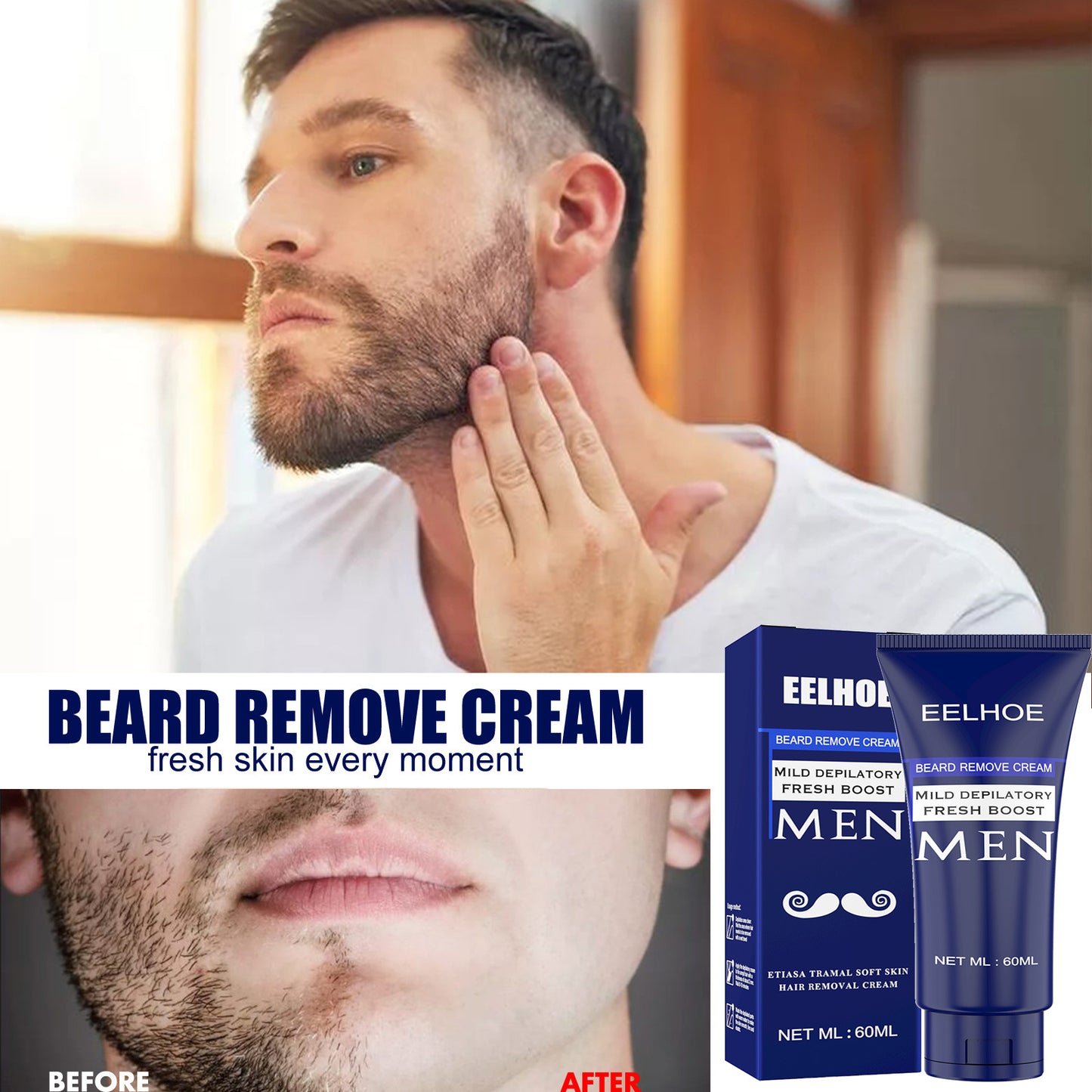 Men's Hair Removal Cream Body Chest Beard Gentle And Non-irritating