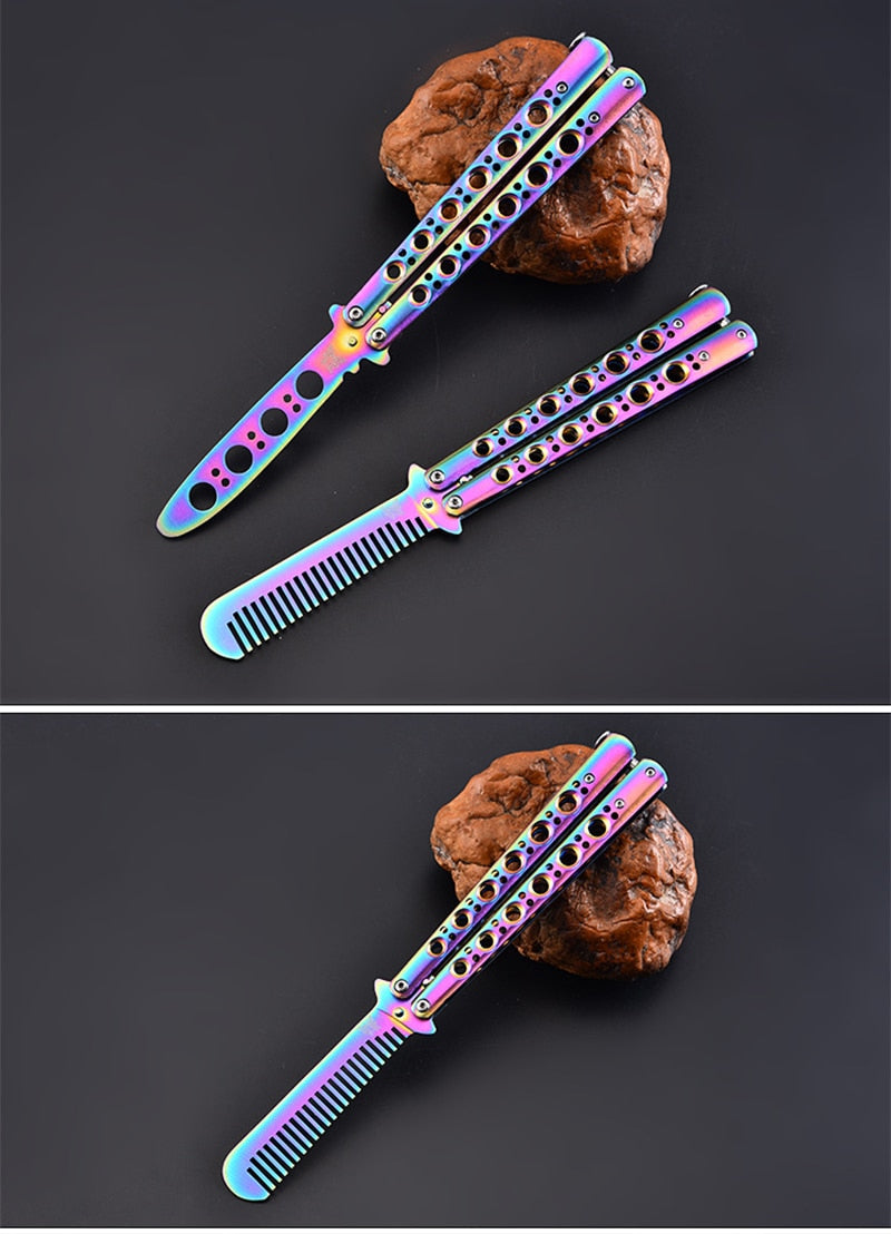 Best Seller Foldable Butterfly Comb Stainless Steel Training Butterfly