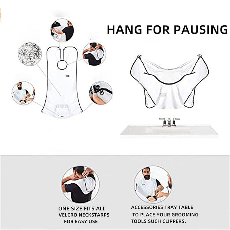 Shaving Wai Men Style Apron Transparent Suction Cup