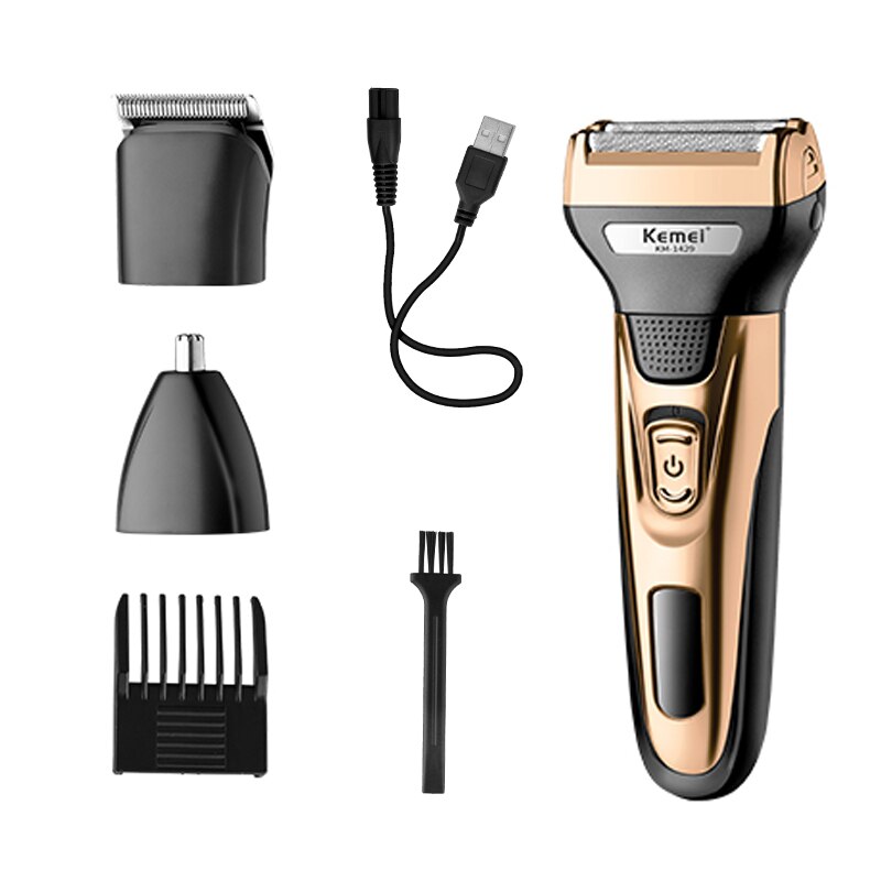 Rechargeable grooming kit electric shaver