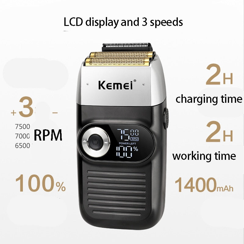Rechargeable Shaving Machine Twin Mesh Washable Reciprocating Razor