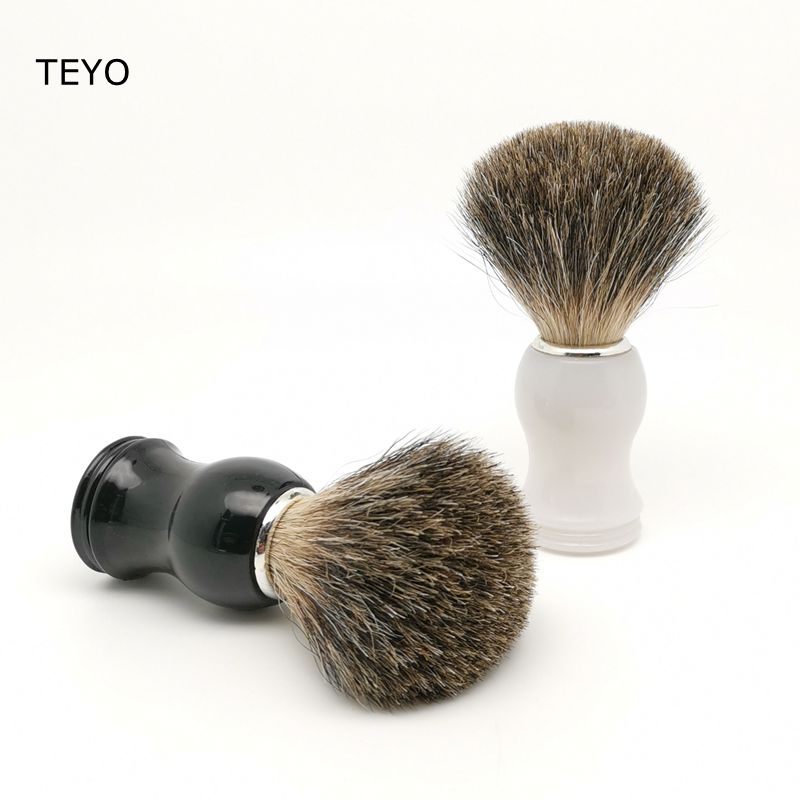 1/2/4Pcs Pure Badger Hair Shaving Brush With Soft Wood Handle For Men Barber