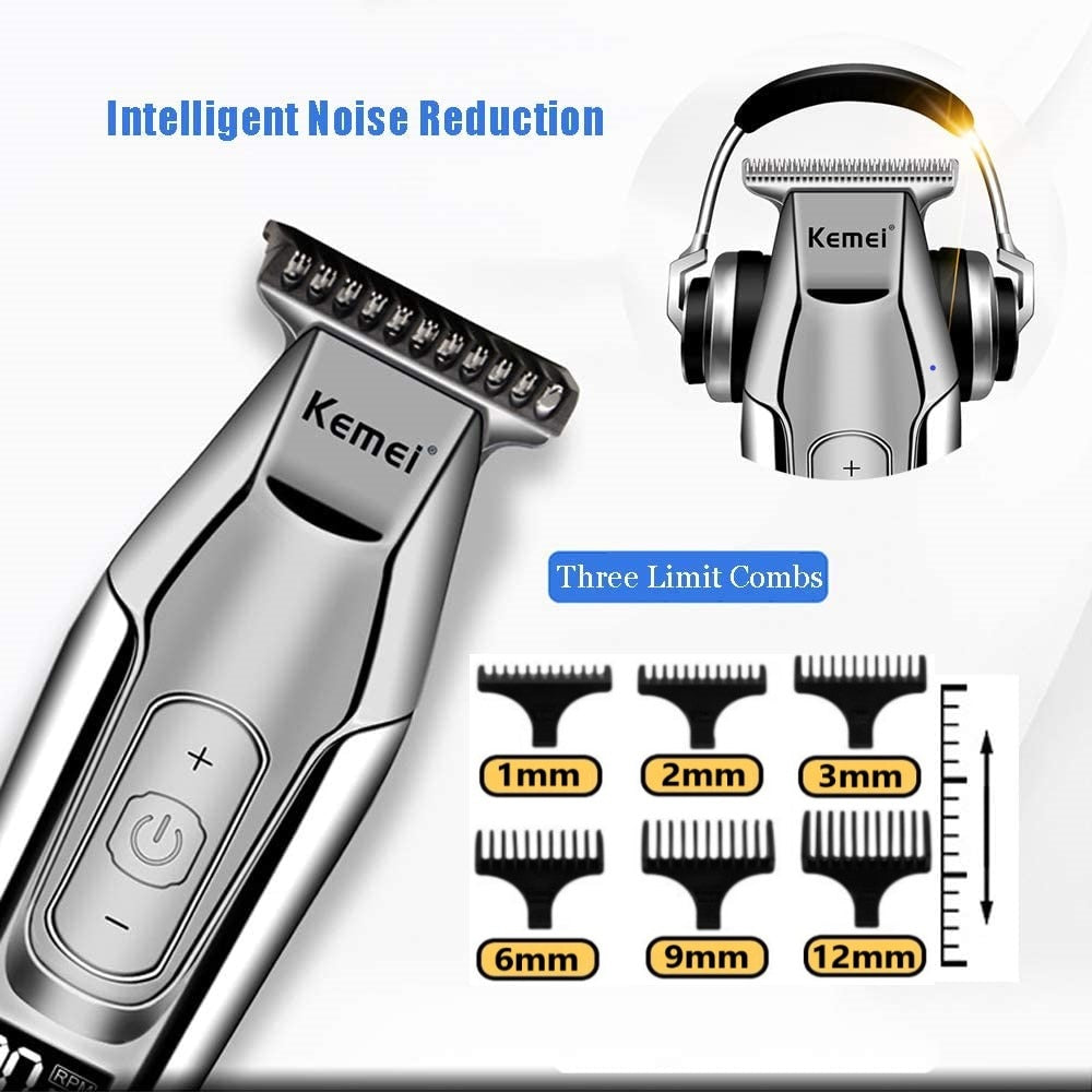 Professional Kemei Hair Clipper Beard Trimmer Speed LED Digital Carving