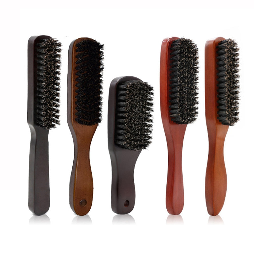 Wood Handle Men Beard Brush Hairdressing