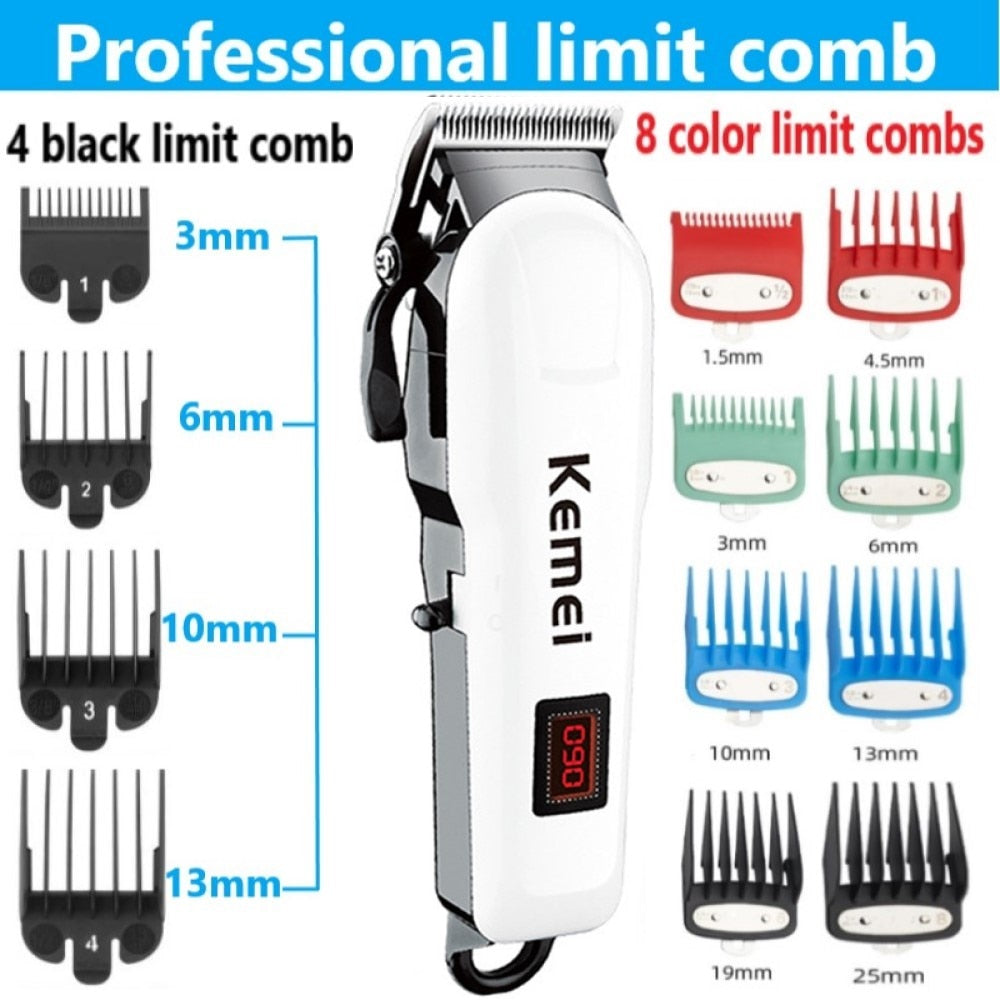 Electric Hair Clipper Hair Cut Wireless Trimmer Professional Clipper