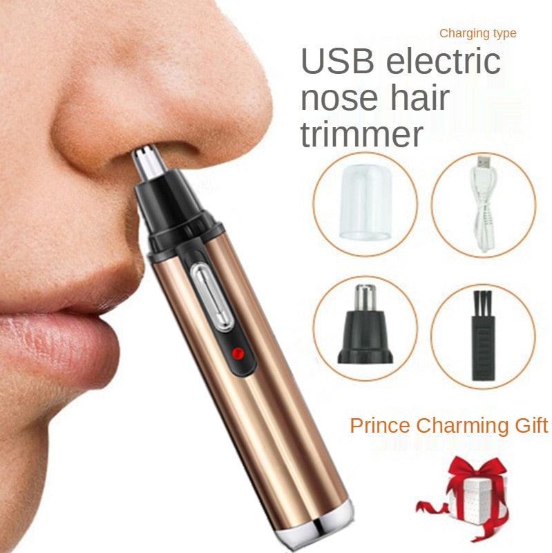 Rechargeable Ear and Nose Hair Trimmer for Men CE Certified Electric Groomer Painless Precision Trimming Compact Travel Friendly