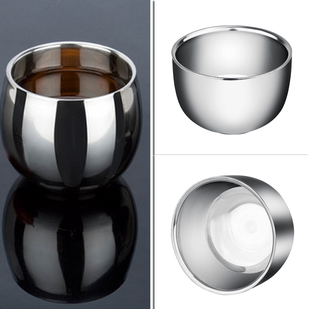Rust Proof Stainless Steel Men's Shaving Mug Bowl Men Cup for Shave Brush