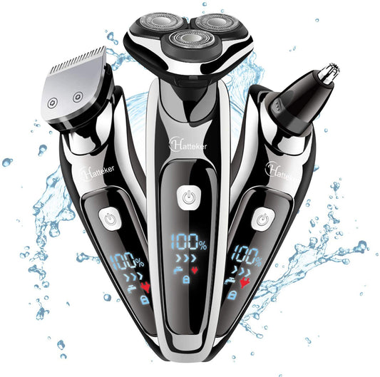 HATTEKER 3-in-1 Wet Dry Powerful Electric Razor