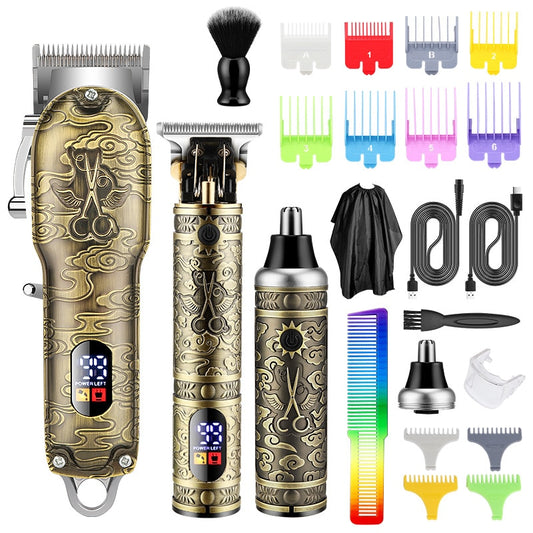 Discover the New Cordless Professional Rechargeable Hair Clipper Shaver Grooming Kit