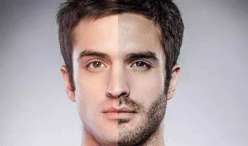 Professional Beard Brush for Men with Plastic Bristles Natural Bamboo