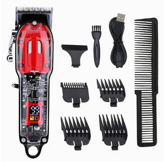 Transparent Body Retro Oil Head Electric Hair Clipper