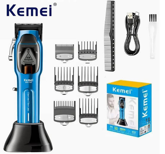 Kemei USB-Rechargeable Hair Clipper with Dual Power Options