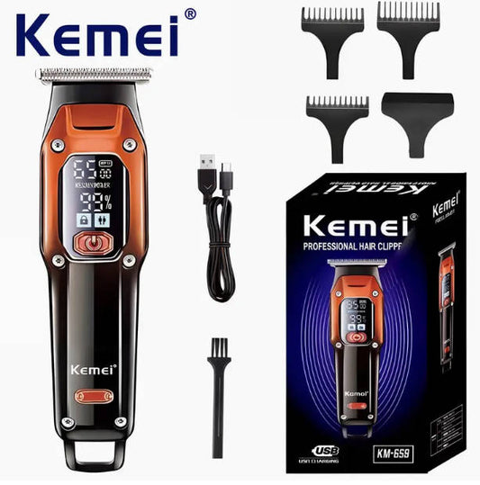 Kemei KM-658 Professional Hair Clipper With LCD Display
