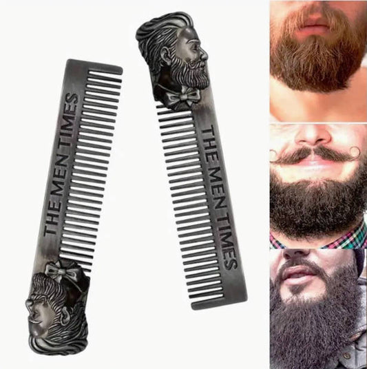 Men's Metal Mustache Comb Beard Comb Vintage