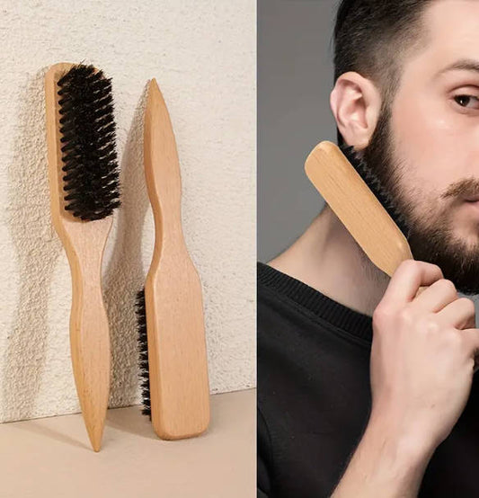 Premium Men's Beard Brush - Boar Bristle