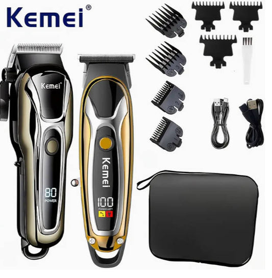 Hair Clippers Set KM-PG1990A KM-1598 8pcs Kit