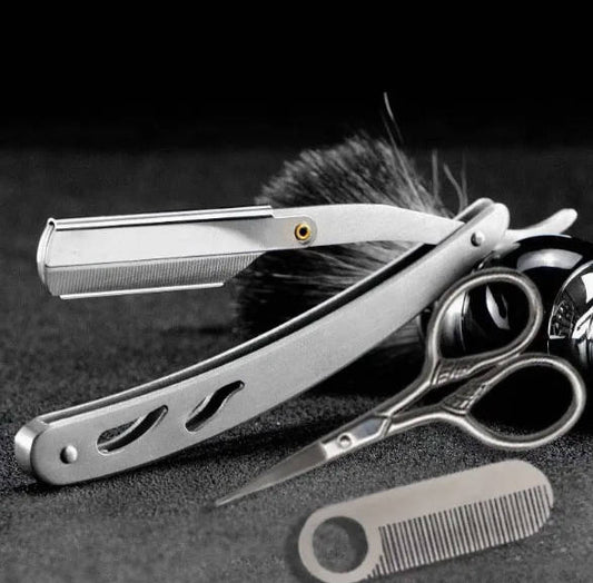 3 pieces Straight Razor Kit for Men Shaving Set