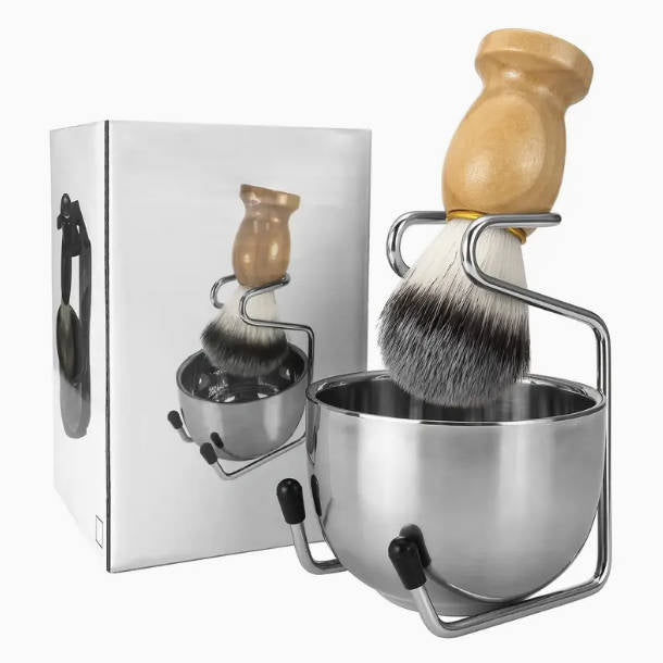 3 In 1 Shaving Brush Set Cleaning Tool