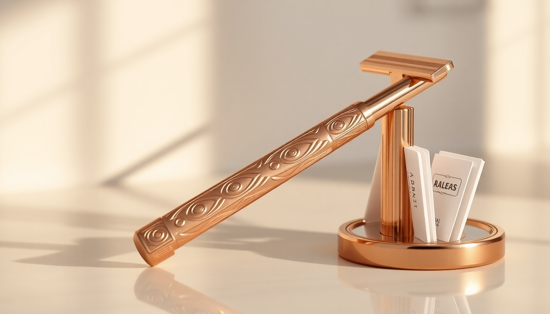 Discover the Eco-Friendly Elegance of the Rose Gold Razor Set