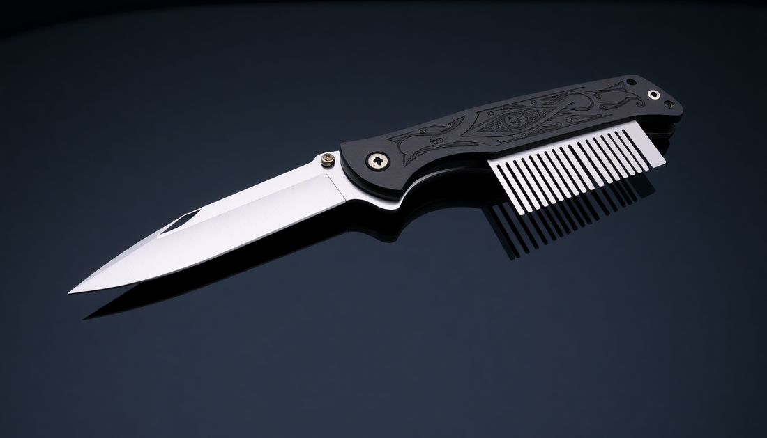 Unleash Your Style with the Foldable Stainless Steel Butterfly Knife Comb