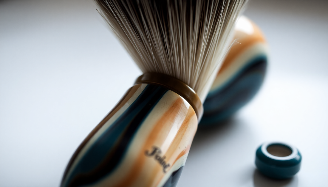 Elevate Your Shaving Experience with the Boti Bicolor Stone Resin Shaving Brush