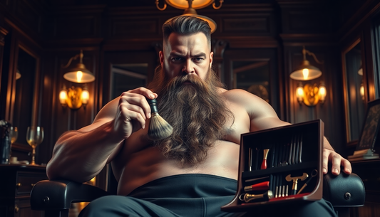 Elevate Your Beard Game with the Titan Shaving Hair Barber Brush
