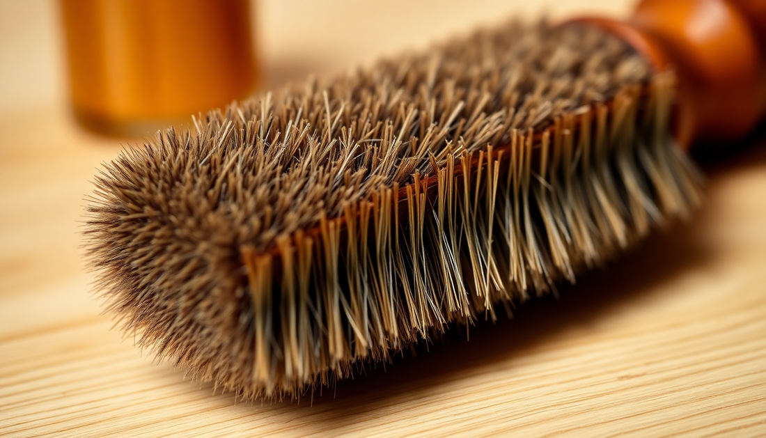 Unlock the Power of Your Beard with the Professional Soft Boar Bristle Wood Beard Brush