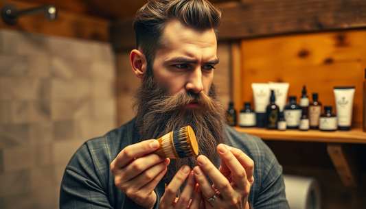 Elevate Your Beard Game with the Men's Beard Shape Suit Solid Wood Bristle Beard Brush Set from BeardAir.com