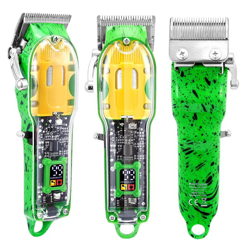 Professional Transparent Cover Hair Clipper for Men Electric Hair Trimmer