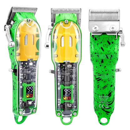 Professional Transparent Cover Hair Clipper for Men Electric Hair Trimmer