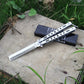 Outdoor Camping Comb Practice Knife, Uncut Butterfly Folding Knife