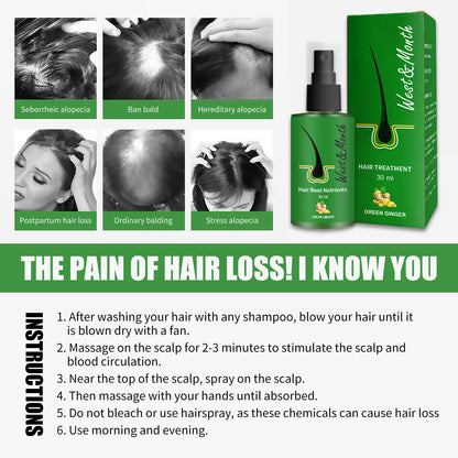 Plant Anti-hair Loss Growth Liquid Ginger Hair-fixing Nutrition