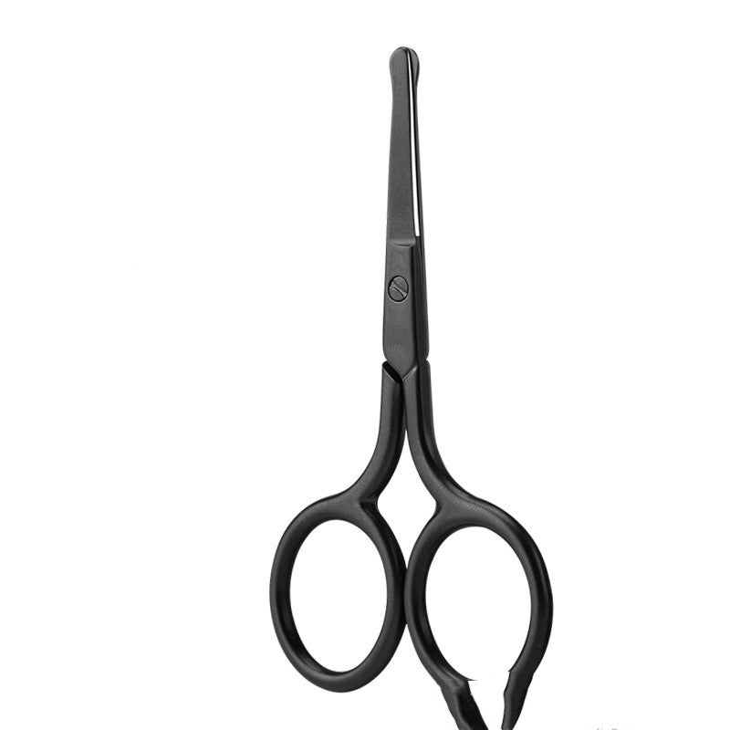 Stainless Steel Diamond Black Round Nose Hair Scissors