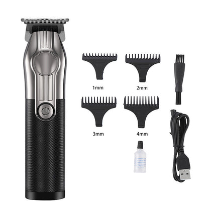 LCD Digital Display USB Charging Retro Oil Head Carving Hair Clipper