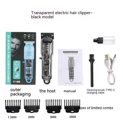 Engraving Oil Head Professional Transparent Electric Hair Clipper