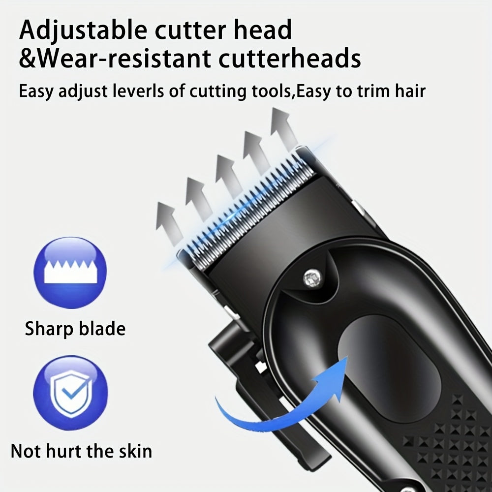 4 Pieces Electric Grooming Kit – Hair Clipper Foil Shaver Beard Trimmer Nose Trimmer