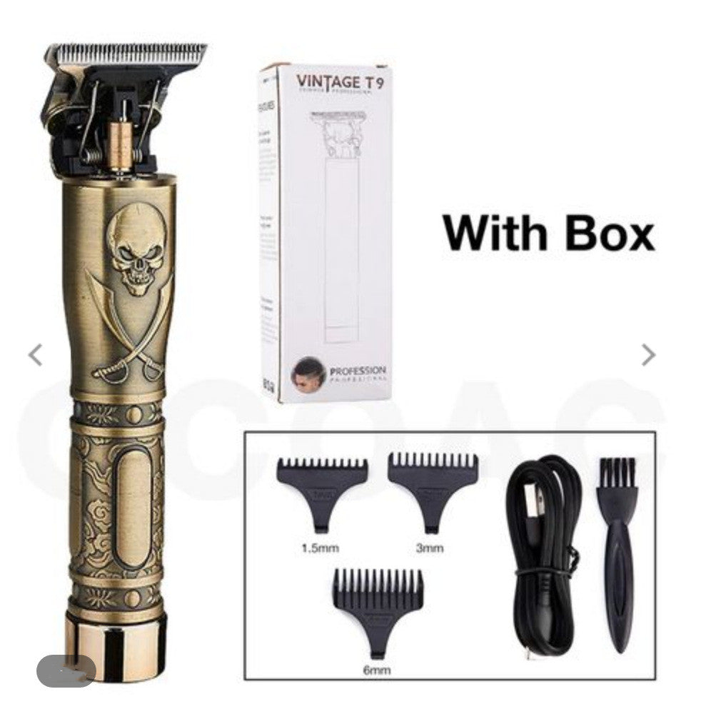 Rechargeable Hair Clipper Retro Oil Head Electric Push