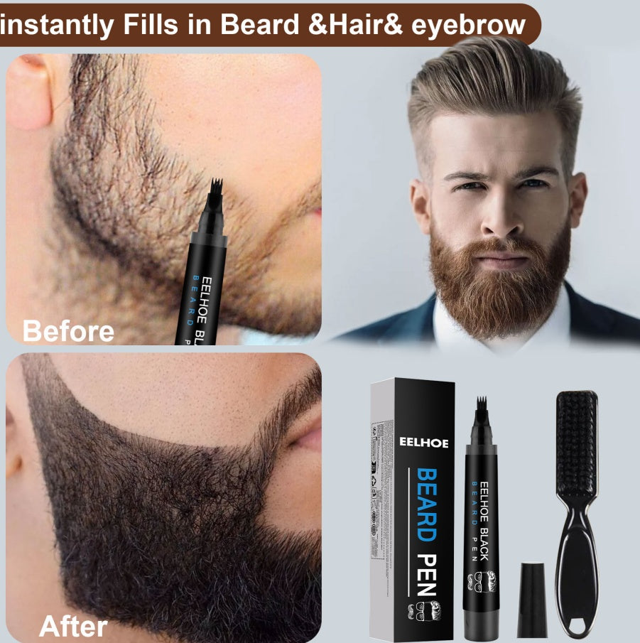 Beard Filling Pen Set, Waterproof, Sweat-proof